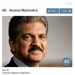 포춘지 선정 세계에서 영향력 있는 지동자 50인 중 40위에 선정된 아난드 마힌드라 회장