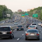 Traffic On Freeway, Washington, USA